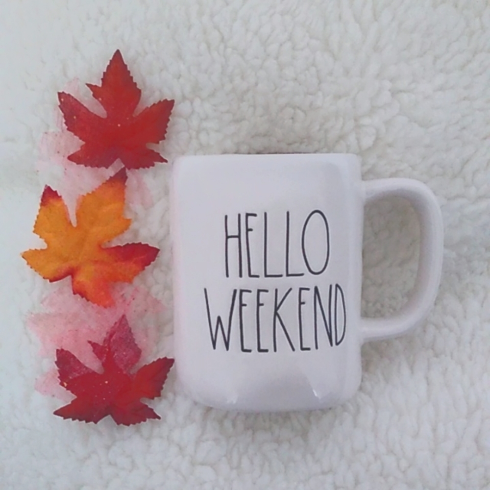 New Rae Dunn "Hello Weekend" Mug